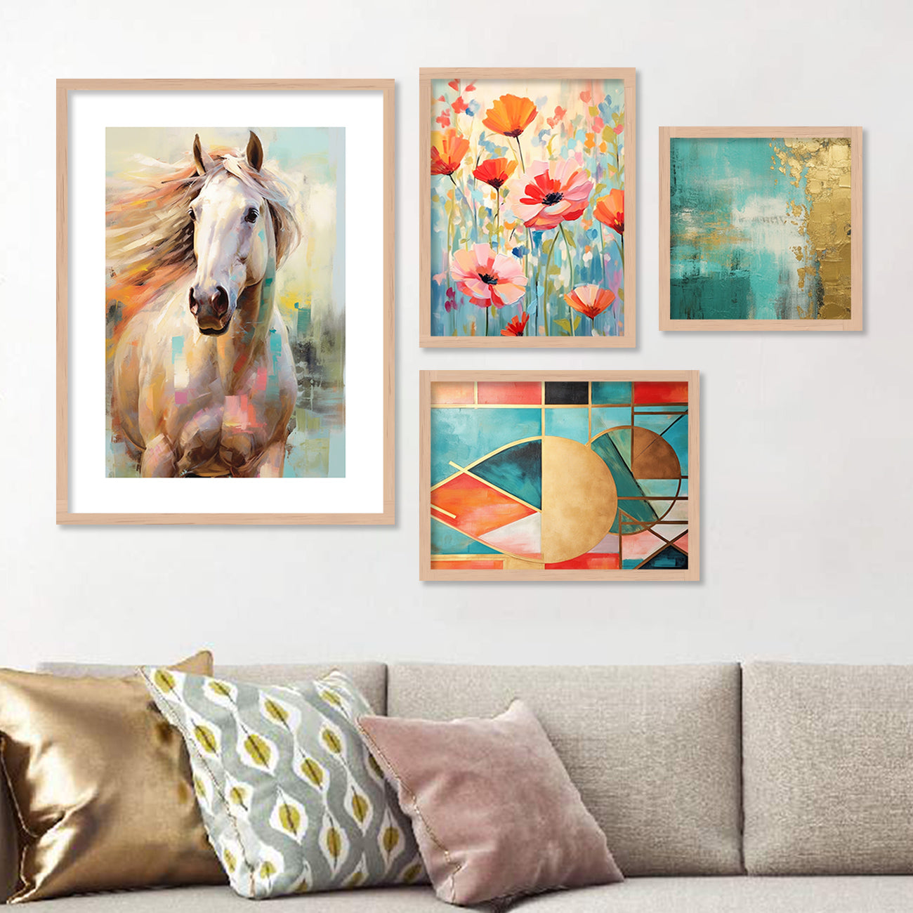 Beautiful Horse Art Painting for Home Wall Decoration