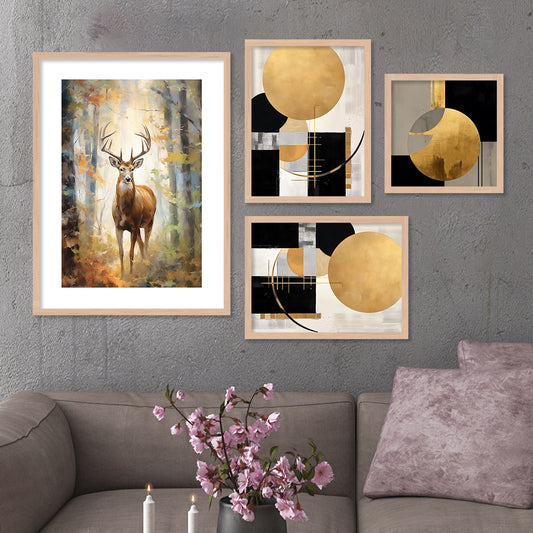 Aesthetic Modern Wall Decor Paintings with Frame for Home Decoration