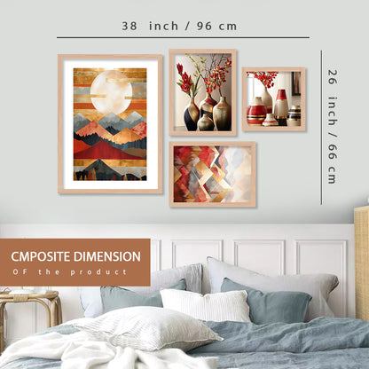 Aesthetic Modern Wall Decor Paintings with Frame for Home Decoration