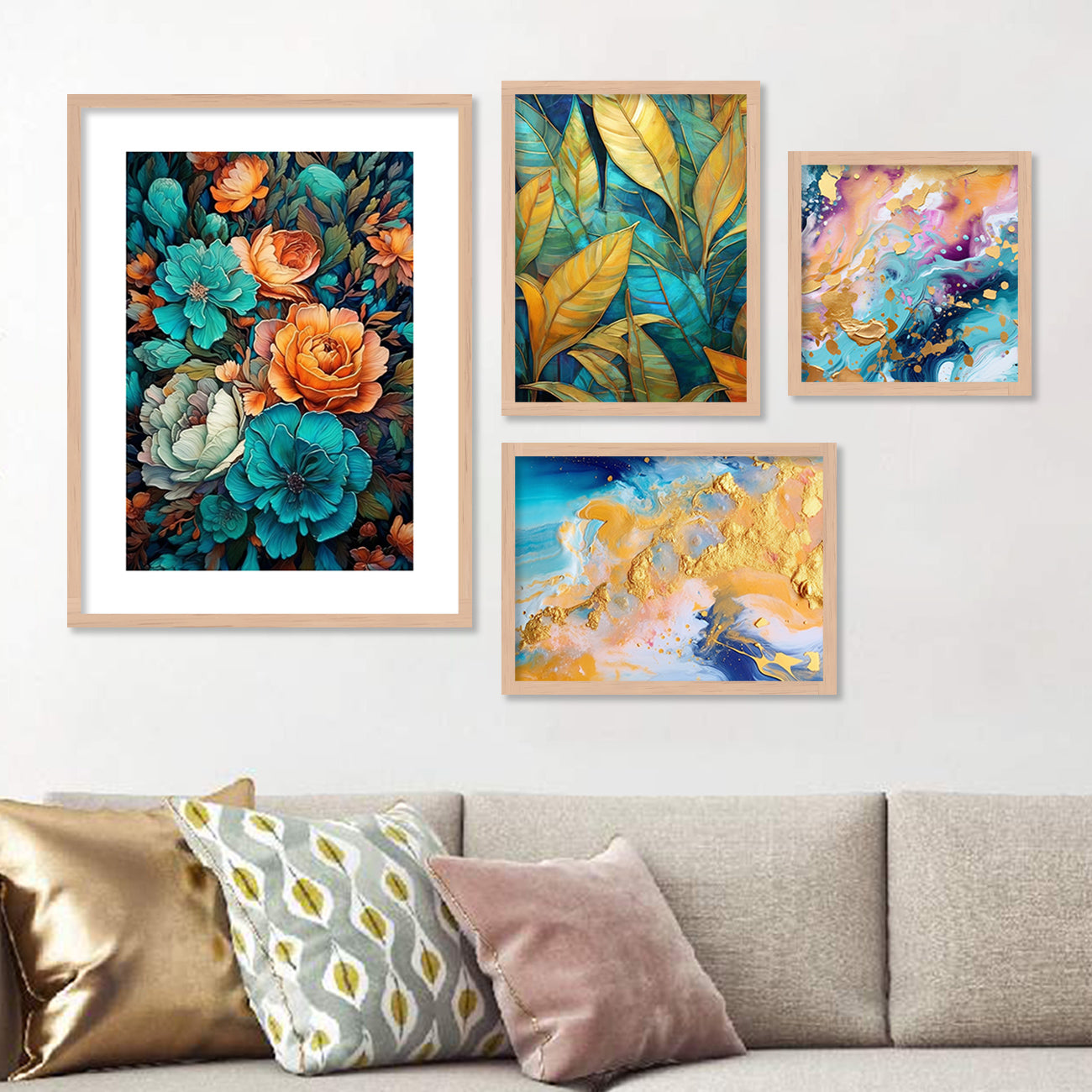 Floral Art Painting for Home Wall Decoration