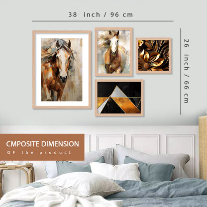 Painting for Living Room Bedroom Office - Pack of 4