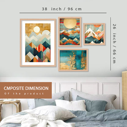 Aesthetic Modern Wall Decor Paintings with Frame for Home Decoration