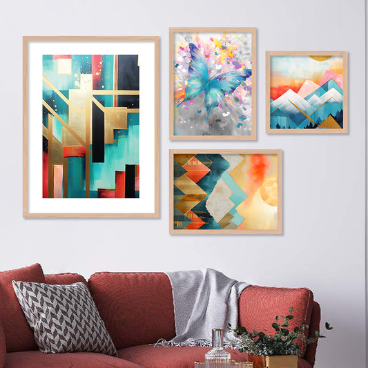 Modern Art Painting with Frame for Living Room Bedroom Office Wall Decor