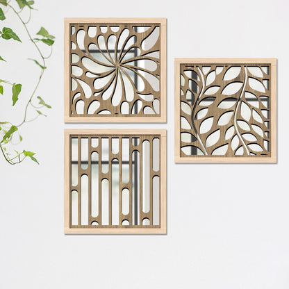 Decorative Mirror Wooden Wall Hanging for Home Decor - Wooden Jharokha Frames Mirror