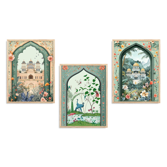 Traditional wall Art Paintings with Frame for Home Decor - Framed Wall Painting for Living Room Bedroom Office Room Decor - Painting for Wall Decoration