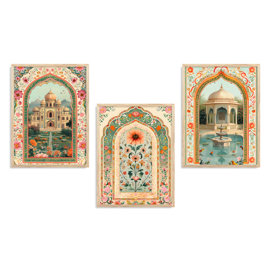 Traditional wall Art Paintings with Frame for Home Decor - Framed Wall Painting for Living Room Bedroom Office Room Decor - Painting for Wall Decoration