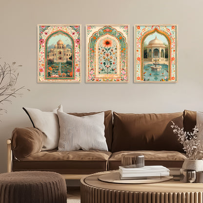 Traditional wall Art Paintings with Frame for Home Decor - Framed Wall Painting for Living Room Bedroom Office Room Decor - Painting for Wall Decoration