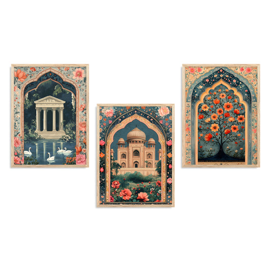 Traditional wall Art Paintings with Frame for Home Decor - Framed Wall Painting for Living Room Bedroom Office Room Decor - Painting for Wall Decoration