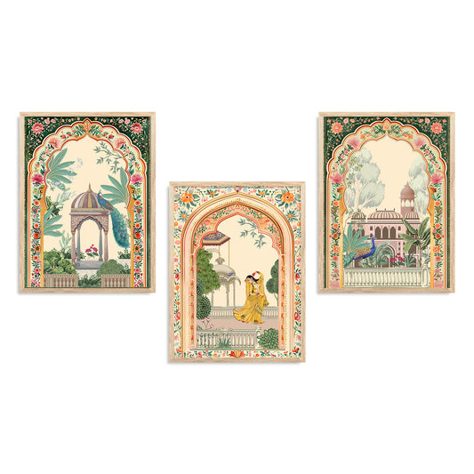 Traditional wall Art Paintings with Frame for Home Decor - Framed Wall Painting for Living Room Bedroom Office Room Decor - Painting for Wall Decoration