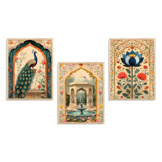 Traditional wall Art Paintings with Frame for Home Decor - Framed Wall Painting for Living Room Bedroom Office Room Decor - Painting for Wall Decoration