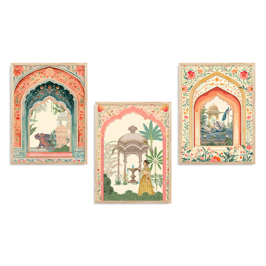 Traditional wall Art Paintings with Frame for Home Decor - Framed Wall Painting for Living Room Bedroom Office Room Decor - Painting for Wall Decoration