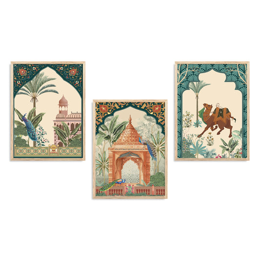Traditional wall Art Paintings with Frame for Home Decor - Framed Wall Painting for Living Room Bedroom Office Room Decor - Painting for Wall Decoration