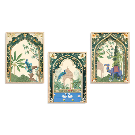 Traditional wall Art Paintings with Frame for Home Decor - Framed Wall Painting for Living Room Bedroom Office Room Decor - Painting for Wall Decoration