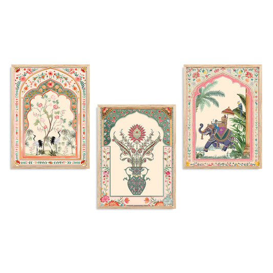 Traditional wall Art Paintings with Frame for Home Decor - Framed Wall Painting for Living Room Bedroom Office Room Decor - Painting for Wall Decoration