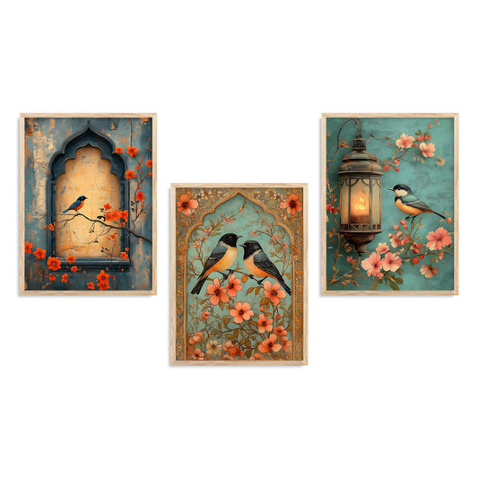 Traditional wall Art Paintings with Frame for Home Decor - Framed Wall Painting for Living Room Bedroom Office Room Decor - Painting for Wall Decoration