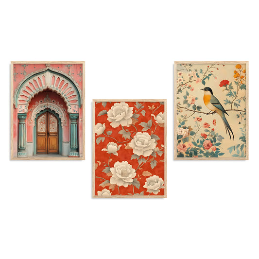 Traditional wall Art Paintings with Frame for Home Decor - Framed Wall Painting for Living Room Bedroom Office Room Decor - Painting for Wall Decoration