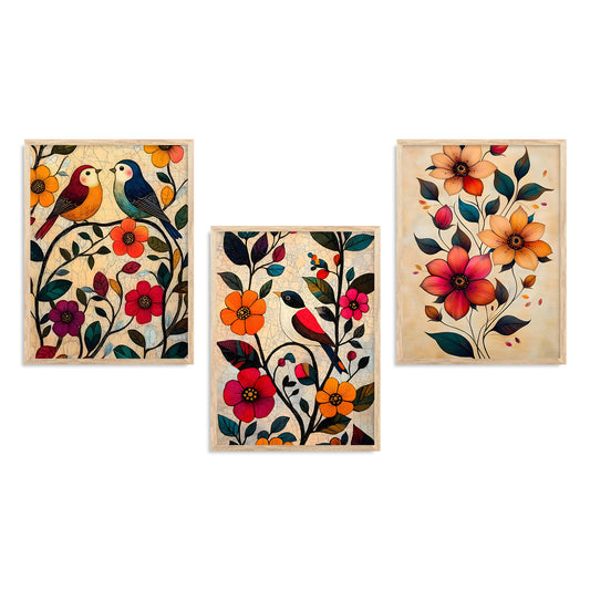Traditional wall Art Paintings with Frame for Home Decor - Framed Wall Painting for Living Room Bedroom Office Room Decor - Painting for Wall Decoration