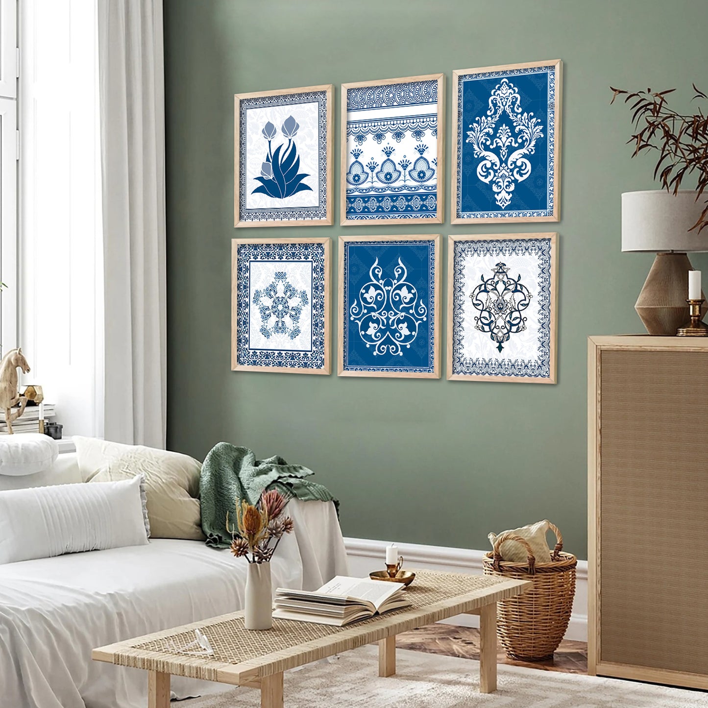 Traditional Wall Art Paintings with Frame for Wall Decor