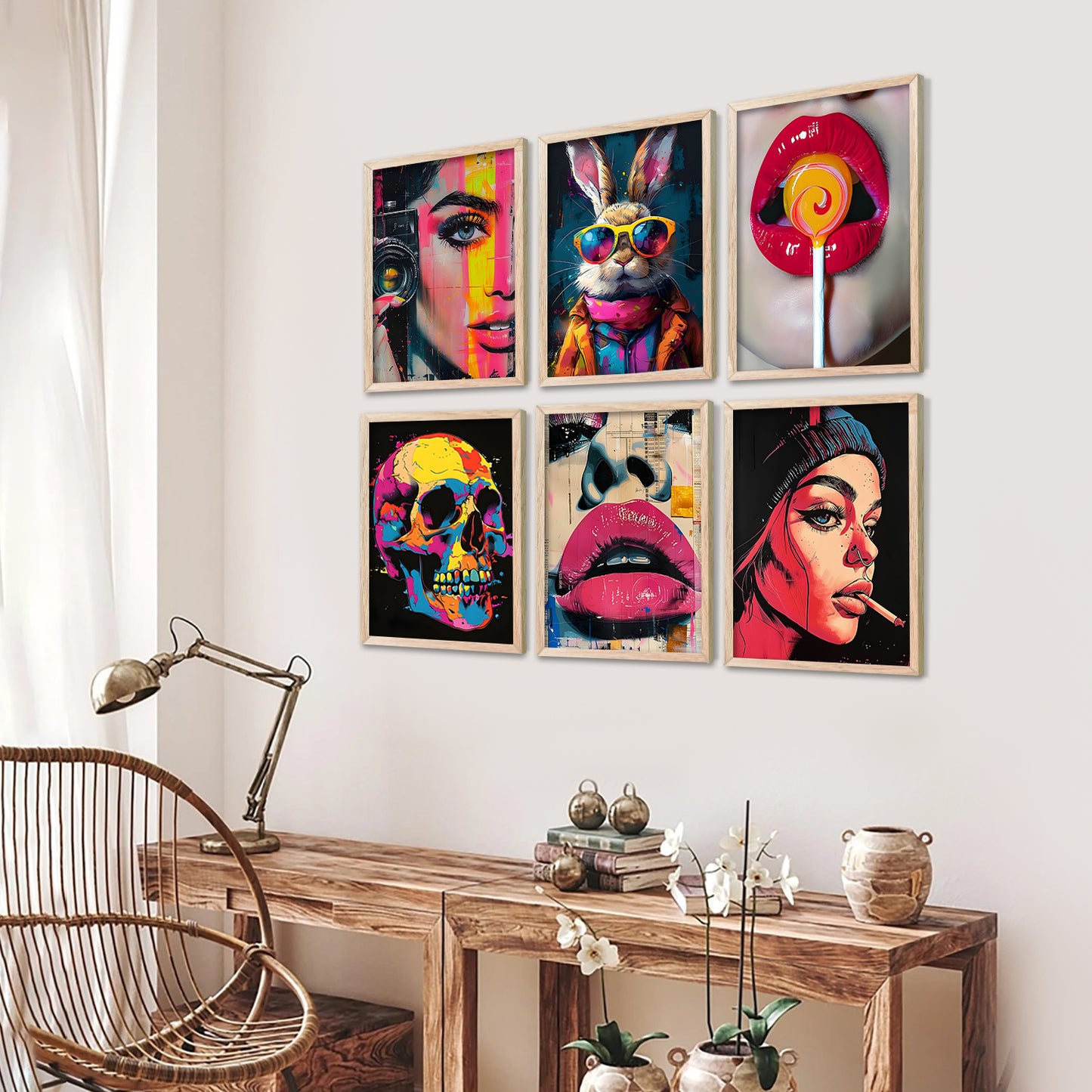 Modern Wall Art Cool Paintings with Frame for Wall Decor