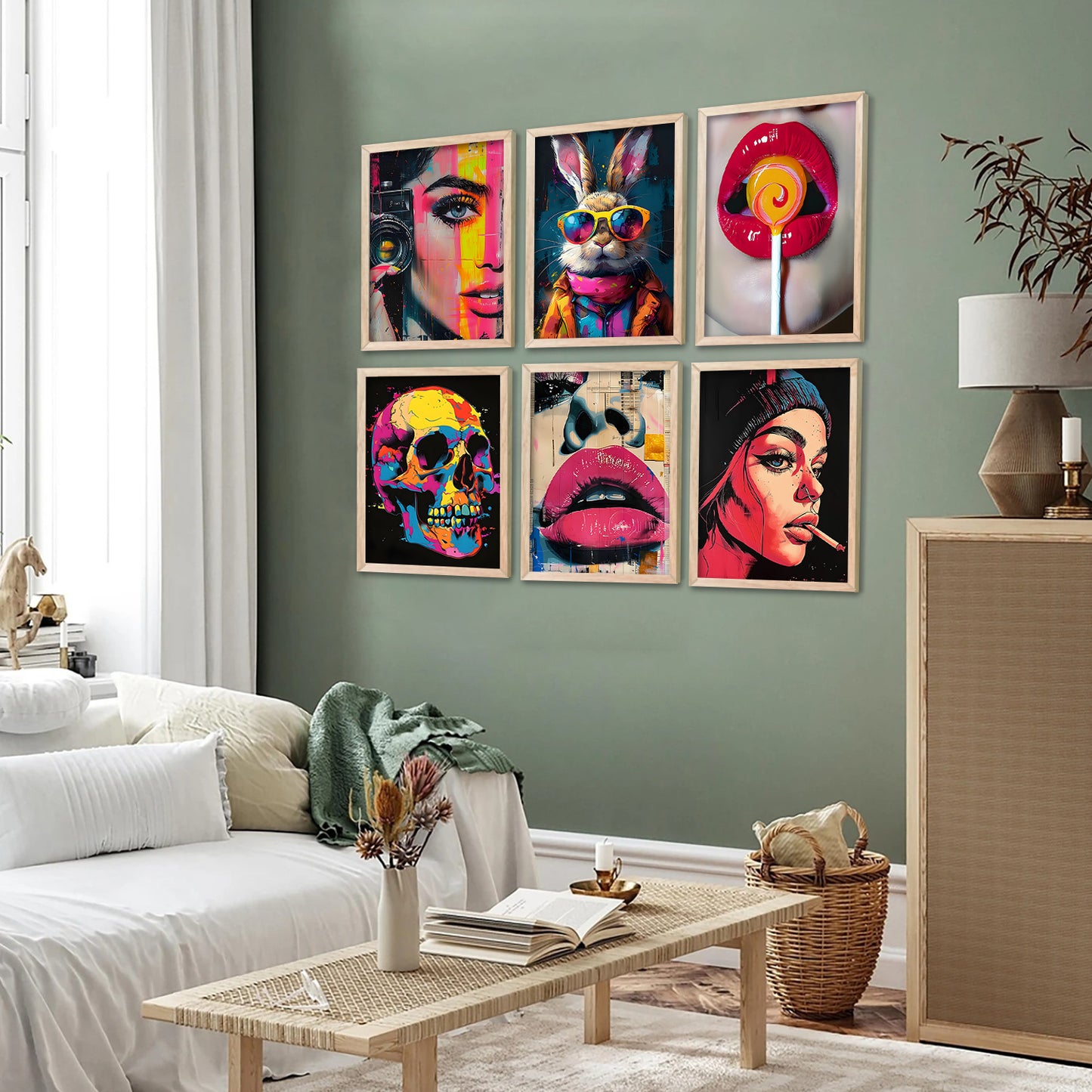 Modern Wall Art Cool Paintings with Frame for Wall Decor