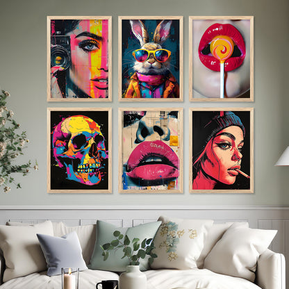 Modern Wall Art Cool Paintings with Frame for Wall Decor