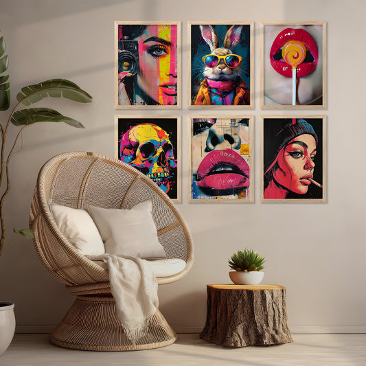 Modern Wall Art Cool Paintings with Frame for Wall Decor