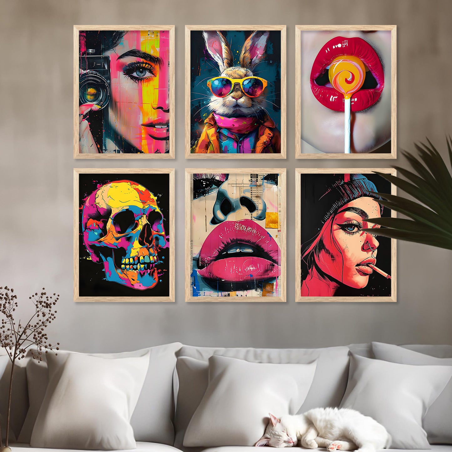 Modern Wall Art Cool Paintings with Frame for Wall Decor