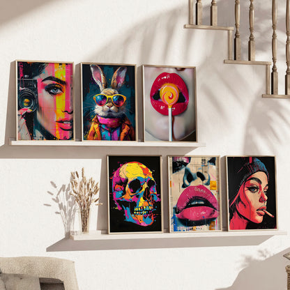 Modern Wall Art Cool Paintings with Frame for Wall Decor