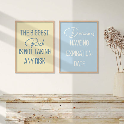 Motivational Quotes Framed Posters for Home Living Room Bedroom and Office Wall Decor Set of 6