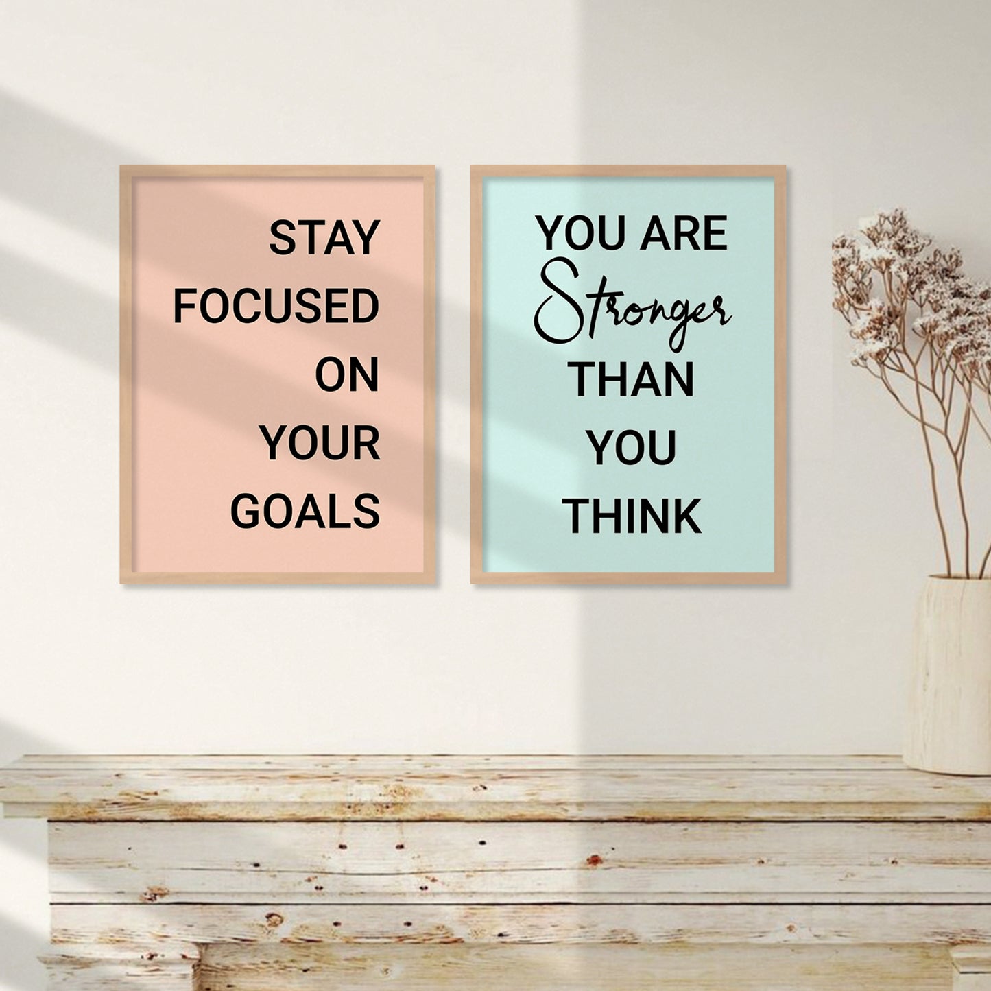 Motivational Quotes Framed Posters for Home Living Room Bedroom and Office Wall Decor Set of 6