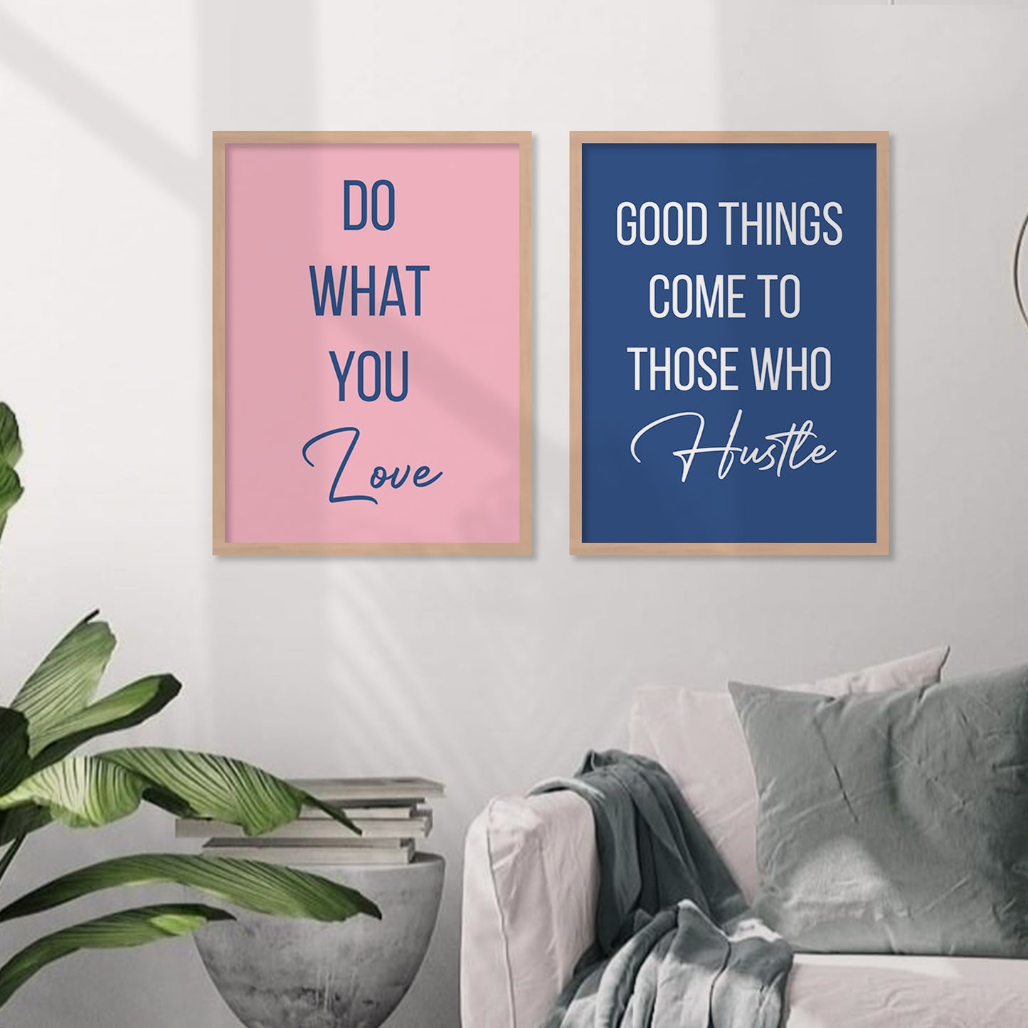 Motivational Quotes Framed Posters for Home Living Room Bedroom and Office Wall Decor Set of 6