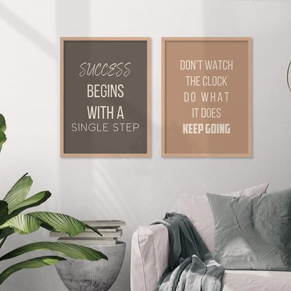 Motivational Quotes Framed Posters for Home Living Room Bedroom and Office Wall Decor Set of 6