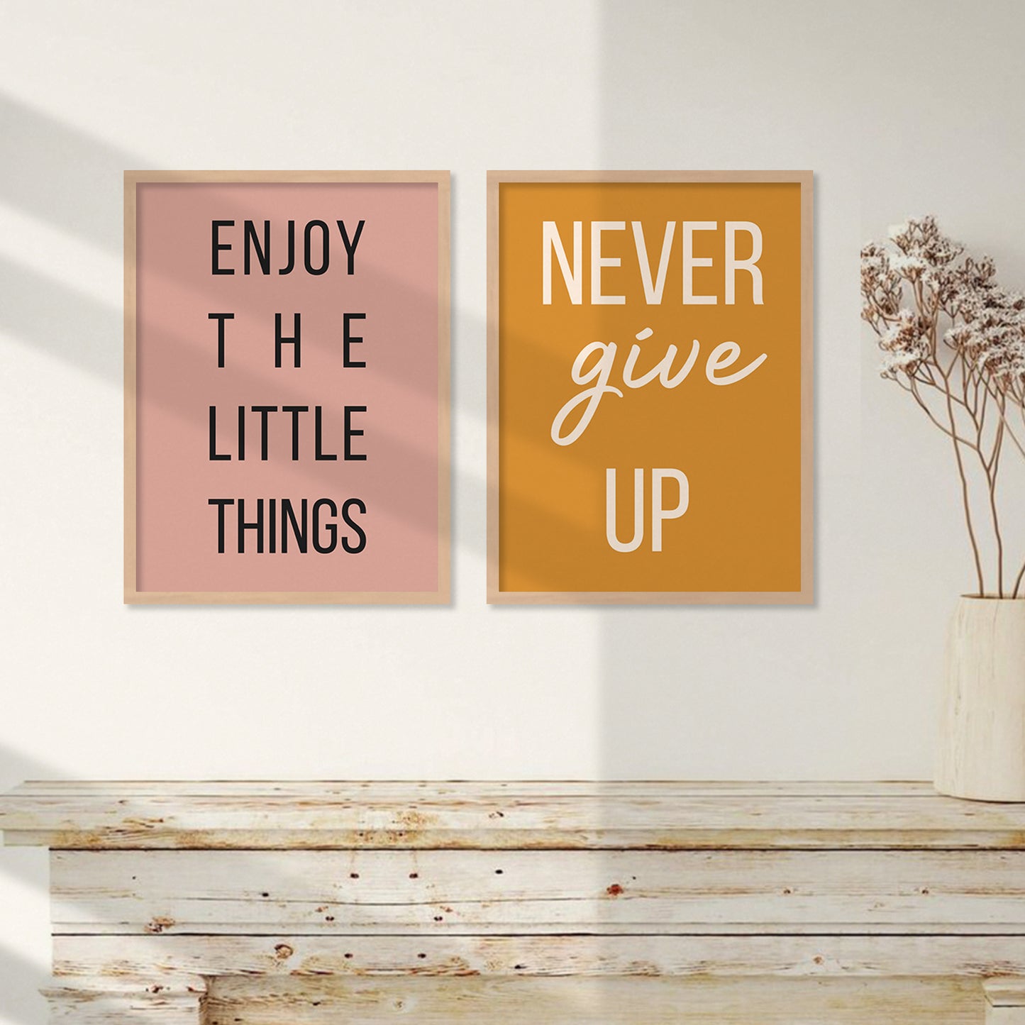 Motivational Quotes Framed Posters for Home Living Room Bedroom and Office Wall Decor Set of 6