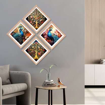 Modern Art Framed Painting Combo for Home Living Room Office Wall Decor