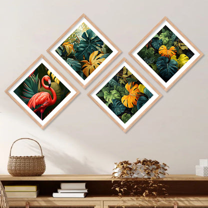 Modern Art Framed Painting Combo for Home Living Room Office Wall Decor