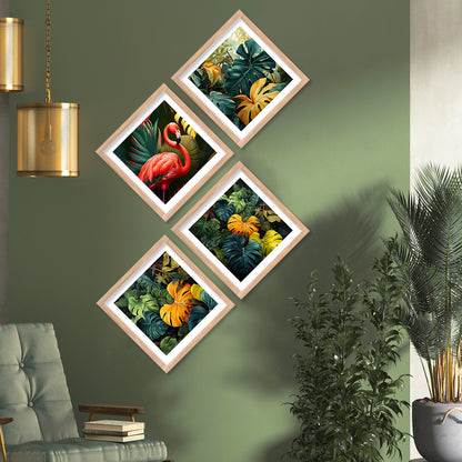 Modern Art Framed Painting Combo for Home Living Room Office Wall Decor