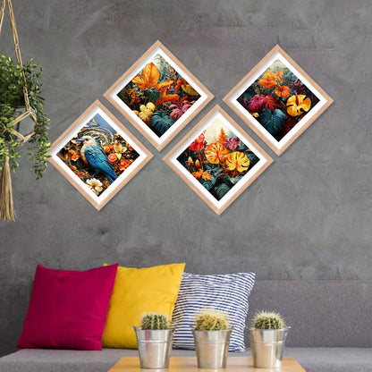 Modern Art Framed Painting Combo for Home Living Room Office Wall Decor