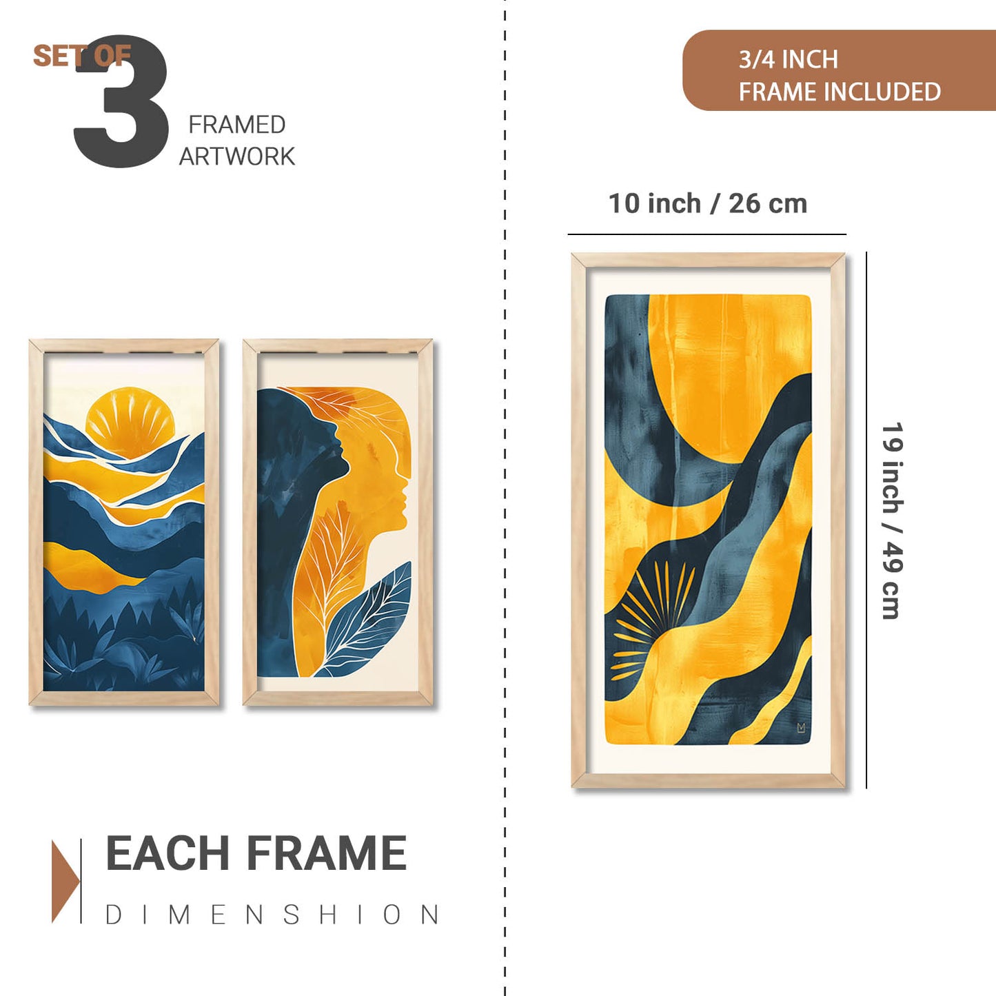 Modern Art Framed Posters for Home and Office Wall Decor