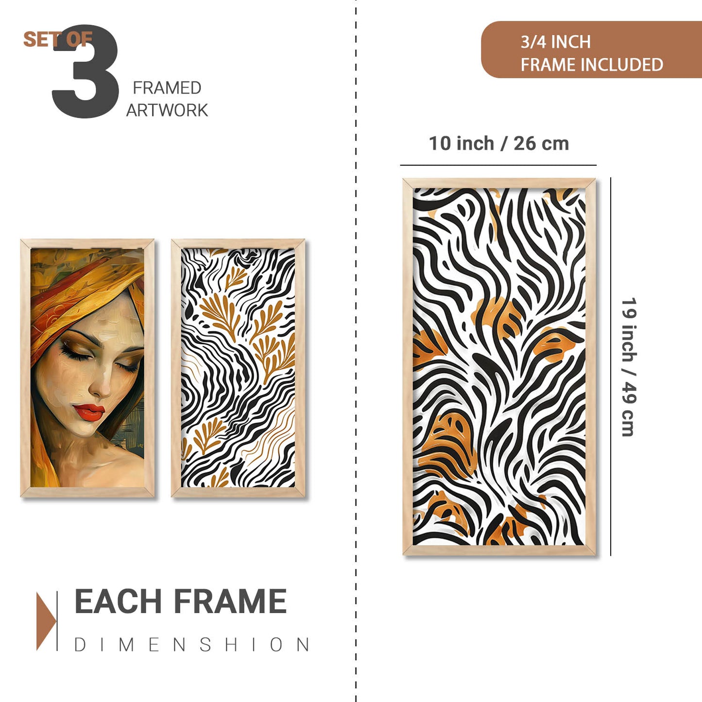 Modern Art Framed Posters for Home and Office Wall Decor