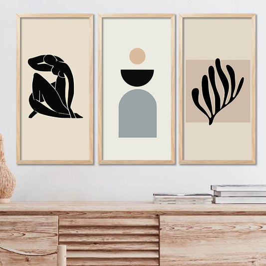 Minimal Boho Art Posters with Frame for Wall Decor