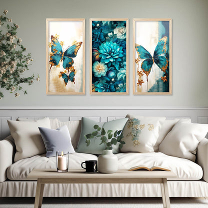 Nature Inspired Modern Art with Frame for Home and Office Wall Decoration