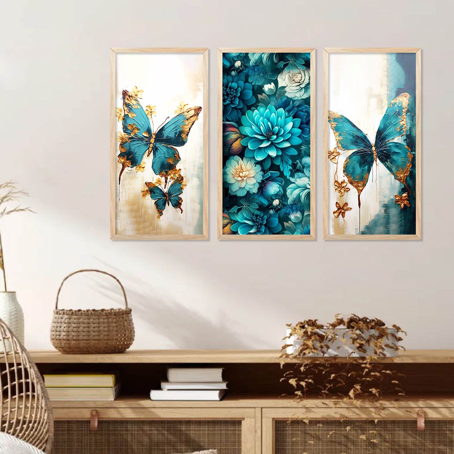 Nature Inspired Modern Art with Frame for Home and Office Wall Decoration