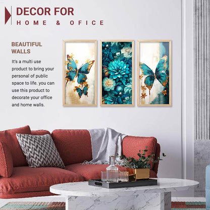 Nature Inspired Modern Art with Frame for Home and Office Wall Decoration