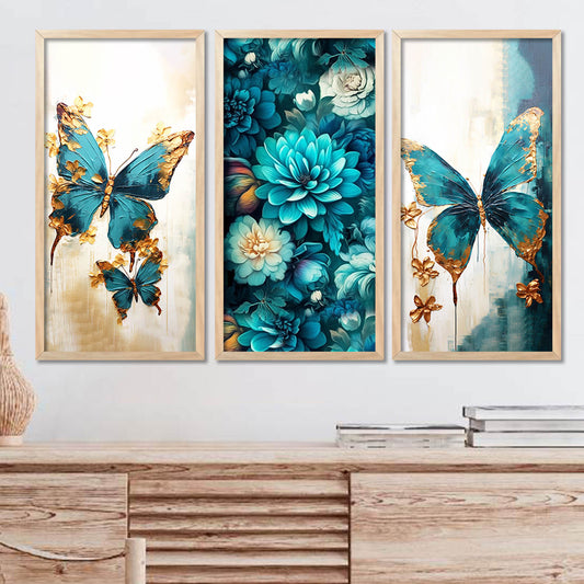 Nature Inspired Modern Art with Frame for Home and Office Wall Decoration