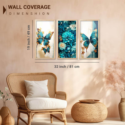 Nature Inspired Modern Art with Frame for Home and Office Wall Decoration