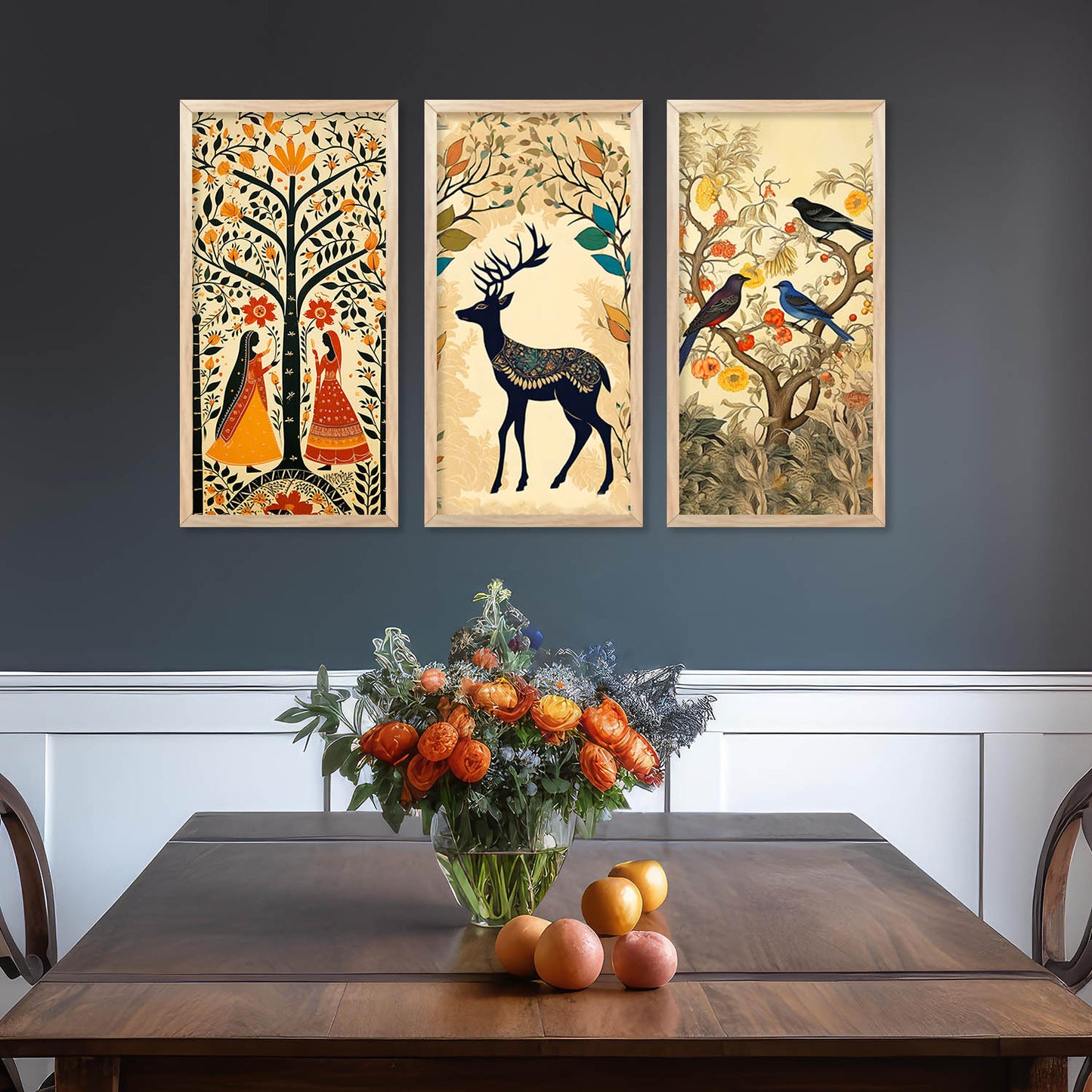 Nature Inspired Art Posters with Frame for Home and Office Wall Decoration