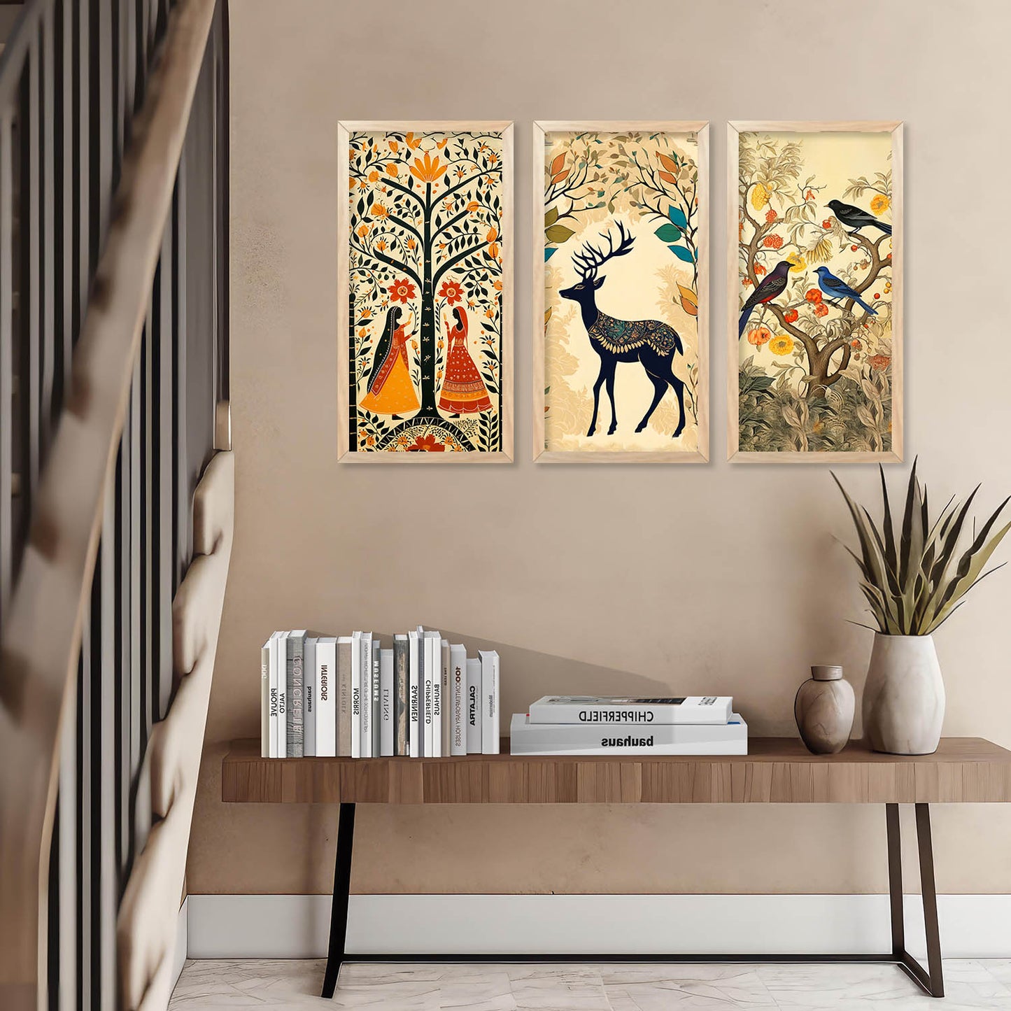 Nature Inspired Art Posters with Frame for Home and Office Wall Decoration