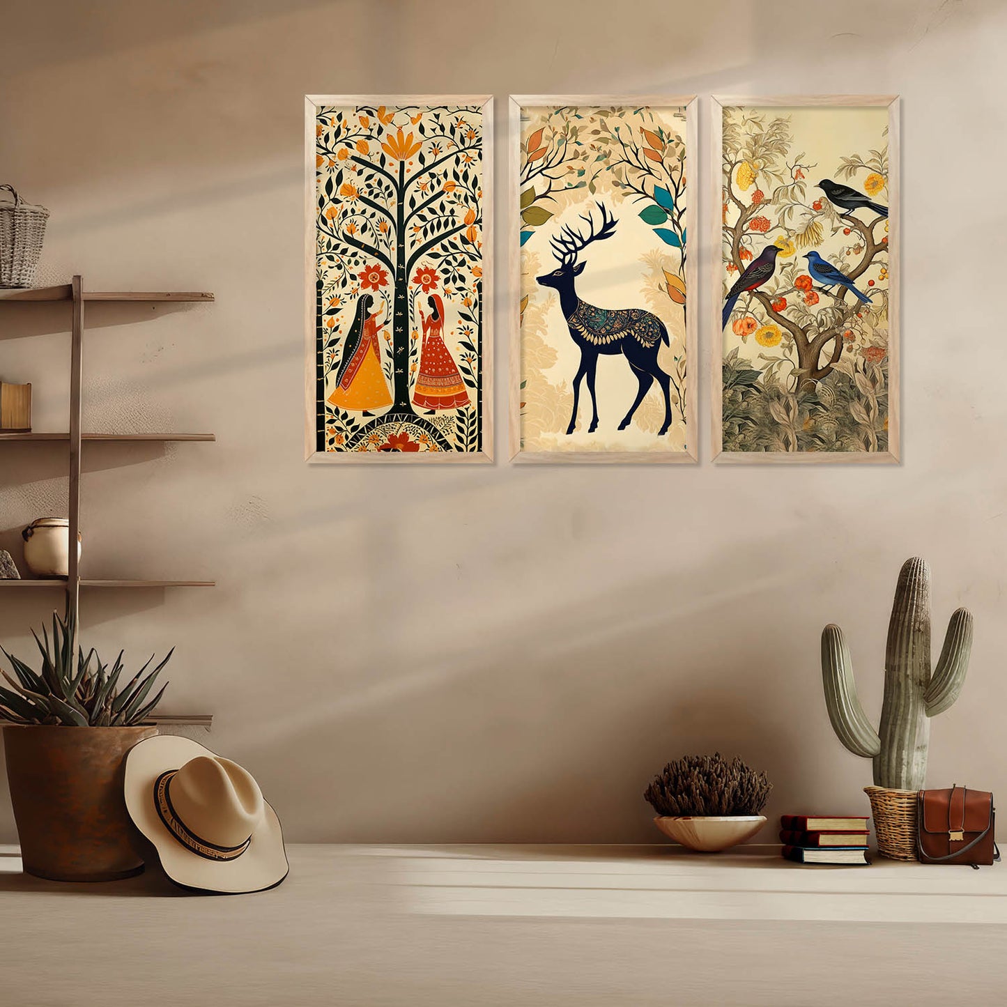 Nature Inspired Art Posters with Frame for Home and Office Wall Decoration