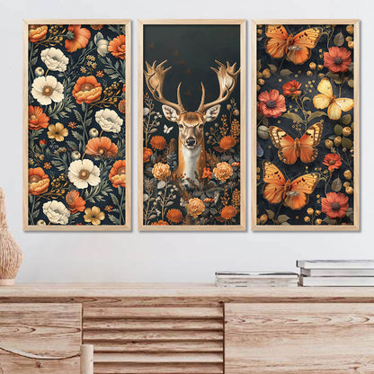 Nature Inspired Modern Art Framed Posters for Home and Office Wall Decor