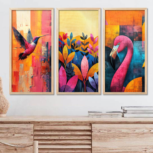 Nature Inspired Modern Art Framed Posters for Home and Office Wall Decor